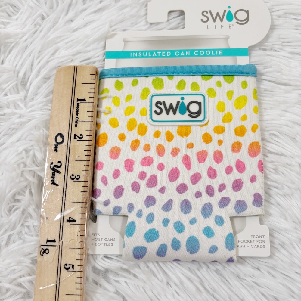 Swig Life insulated Can Coolie in color wild child stretches to fit most cans